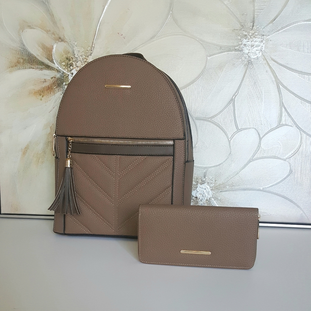 Backpack Set Taupe color